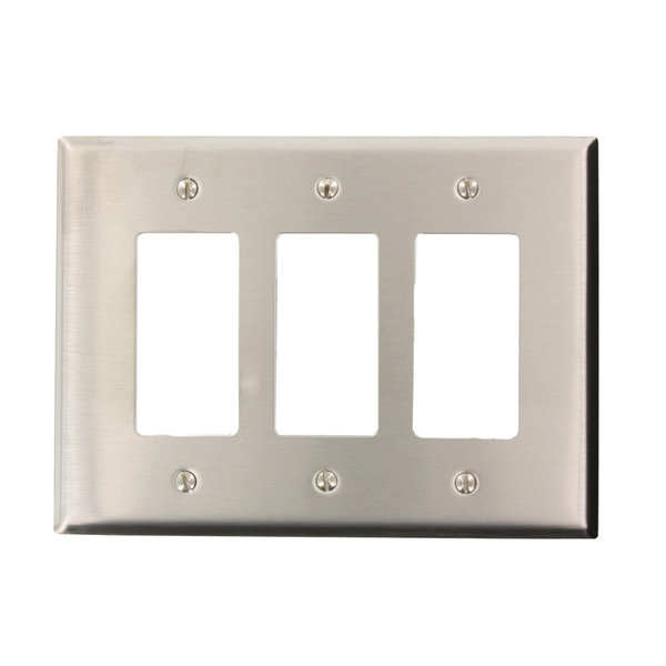 Leviton Wallplates Oversize 430 Ss 3G Wp SO263